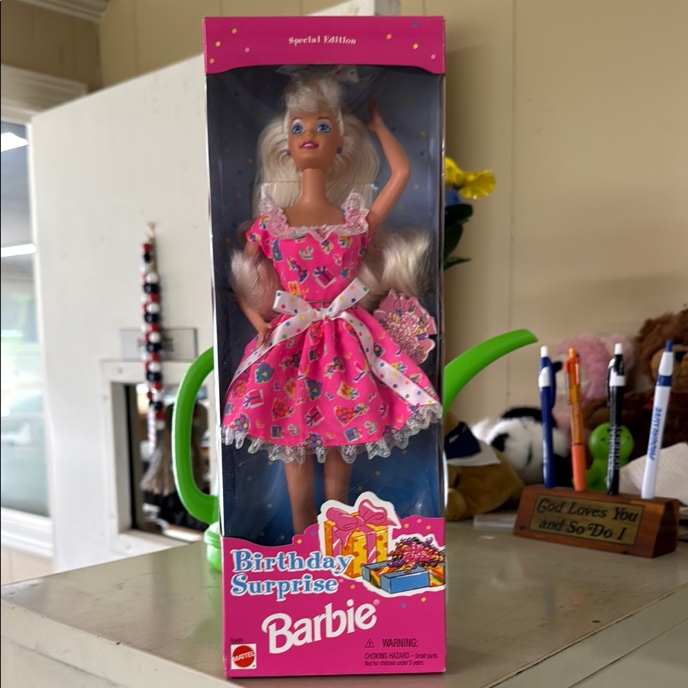 Barbie Birthday Surprise Doll - Pink and White